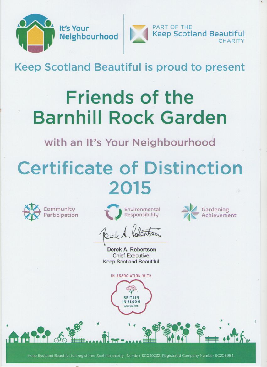 It's your neighbourhood certificate of distinction 2015